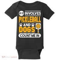 Dogs And Pickleball Lover Baby Bodysuit thumb 0