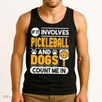 Dogs And Pickleball Lover Tank Top thumb 3