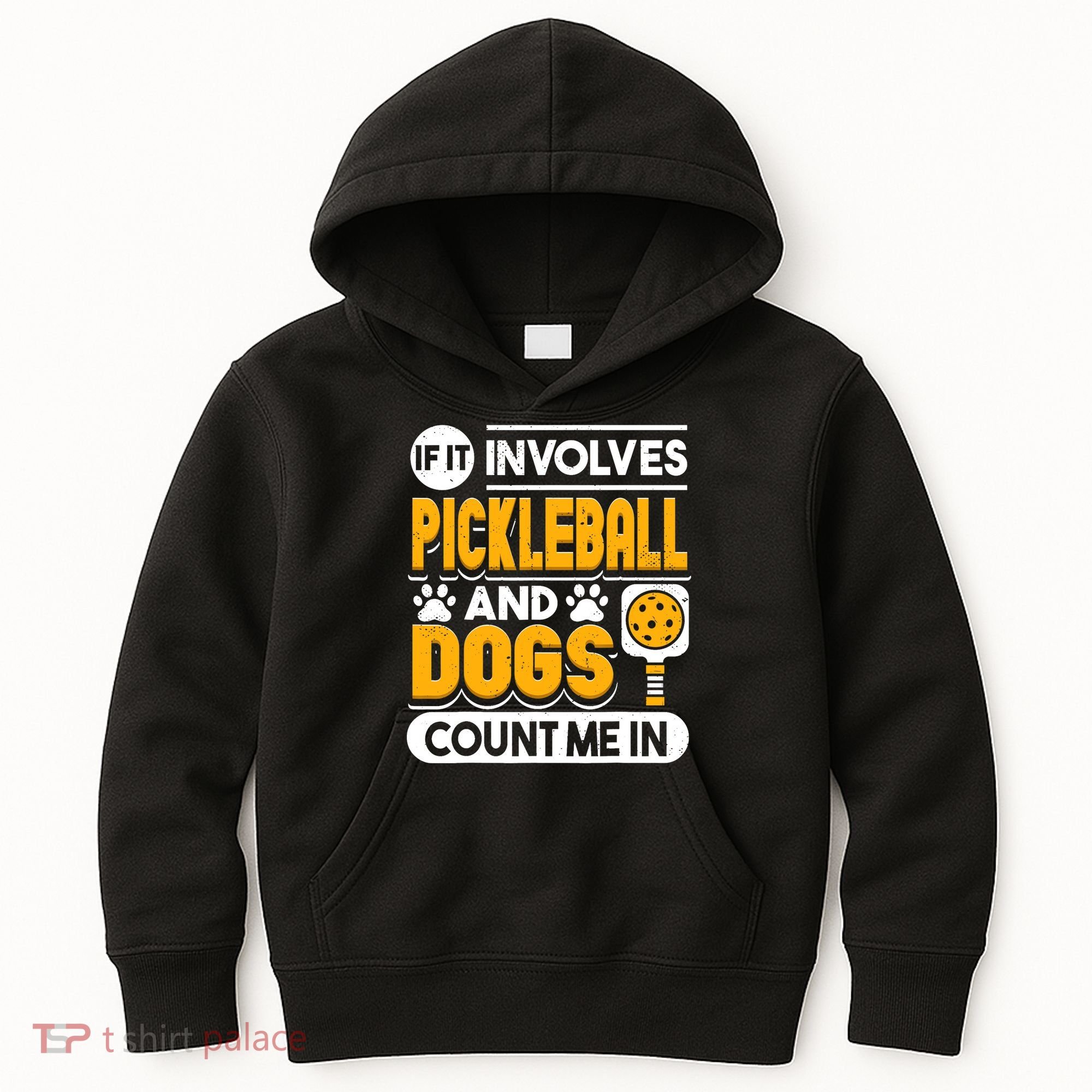 Dogs And Pickleball Lover Kids Hoodie