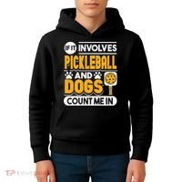 Dogs And Pickleball Lover Kids Hoodie thumb 4