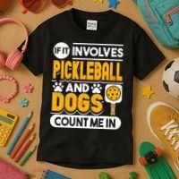 Dogs And Pickleball Lover Kids T-Shirt thumb 3