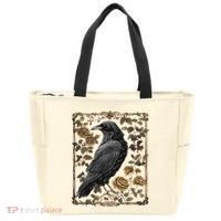 Dark Academia Raven Teacher Tote Bag thumb 0