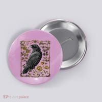 Dark Academia Raven Teacher Button thumb 0