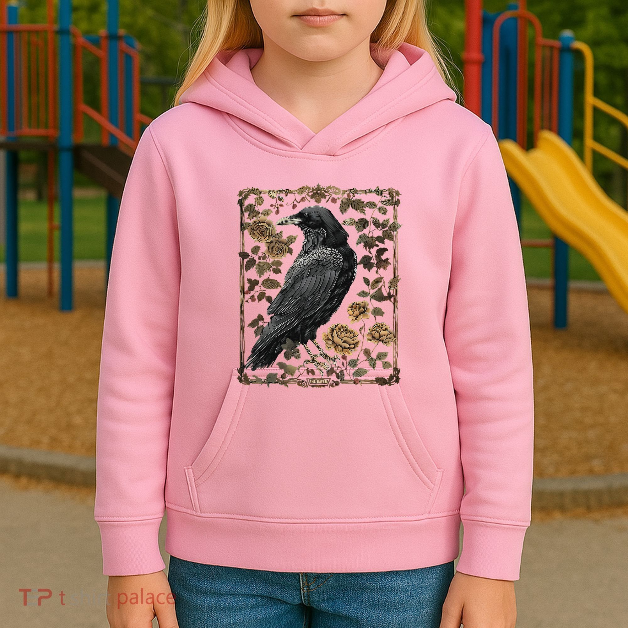 Dark Academia Raven Teacher Kids Hoodie