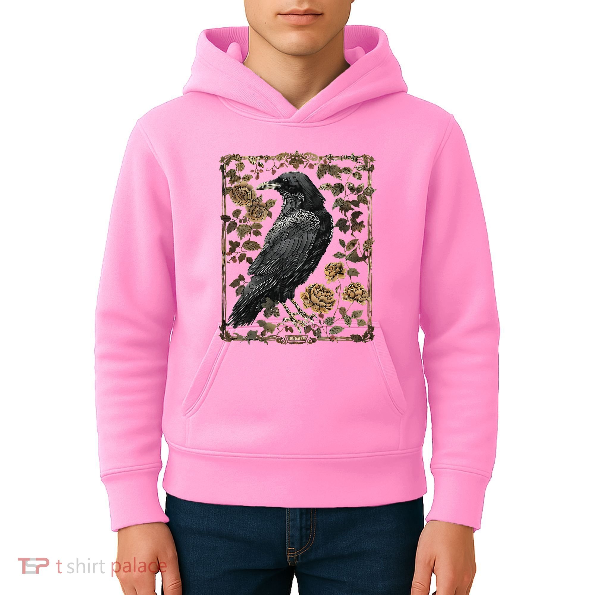 Dark Academia Raven Teacher Kids Hoodie