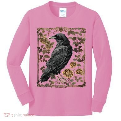 Dark Academia Raven Teacher Kids Long Sleeve Shirt