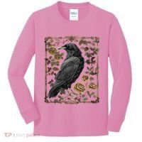 Dark Academia Raven Teacher Kids Long Sleeve Shirt thumb 0