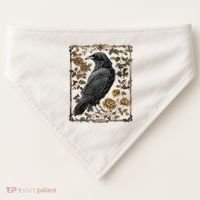 Dark Academia Raven Teacher USA-Made Doggie Bandana thumb 0