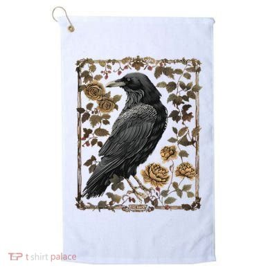 Dark Academia Raven Teacher Golf Towel