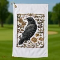 Dark Academia Raven Teacher Golf Towel thumb 1