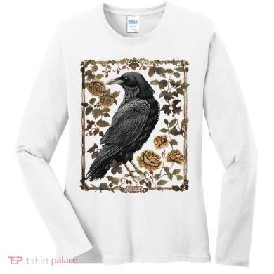 Dark Academia Raven Teacher Women's Long Sleeve Shirt