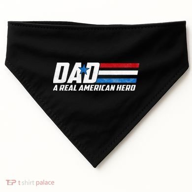Dad A Real American Hero USA-Made Doggie Bandana