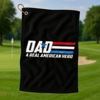 Dad A Real American Hero Golf Towel thumb 1
