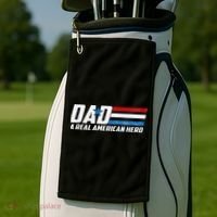 Dad A Real American Hero Golf Towel thumb 2