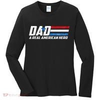 Dad A Real American Hero Women's Long Sleeve Shirt thumb 0
