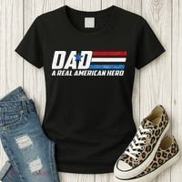 Dad A Real American Hero Women's T-Shirt thumb 3
