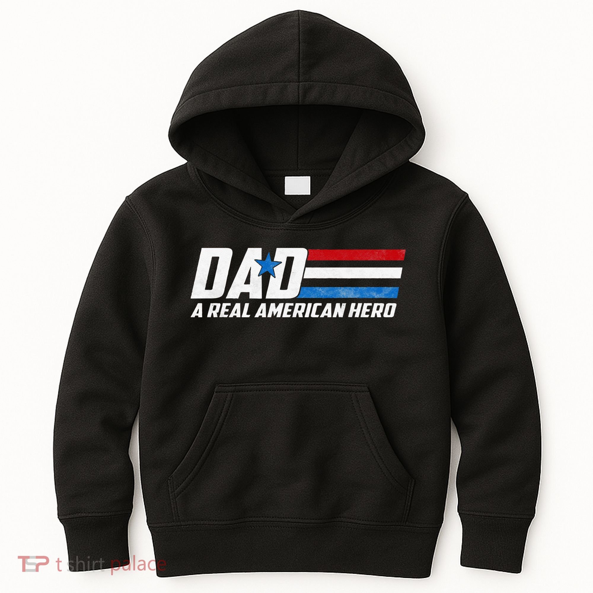 Dad A Real American Hero Kids Hoodie