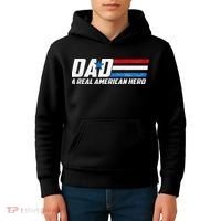 Dad A Real American Hero Kids Hoodie thumb 4
