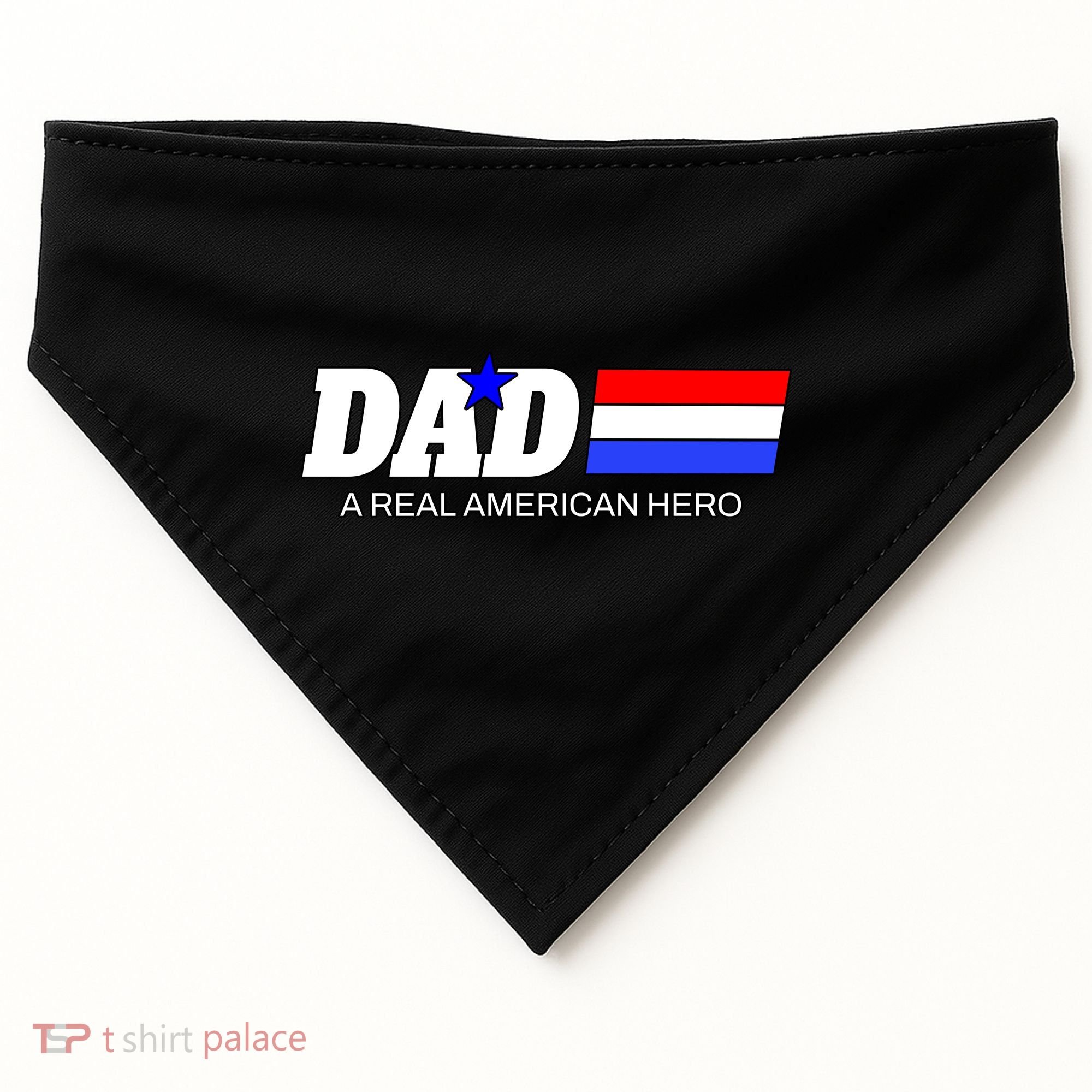 Dad A Real American Hero USA-Made Doggie Bandana