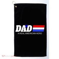Dad A Real American Hero Golf Towel thumb 0