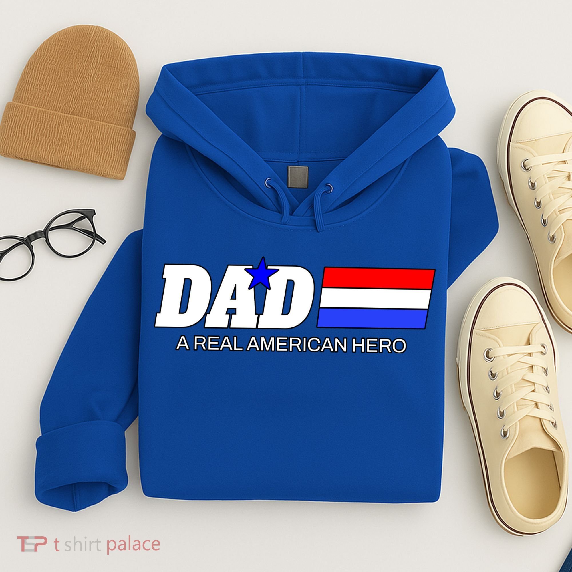 Dad A Real American Hero Hoodie