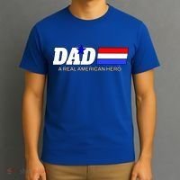 Dad A Real American Hero T-Shirt thumb 3
