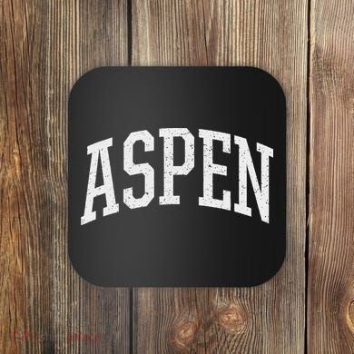 Distressed Aspen , Retro Aspen Coaster