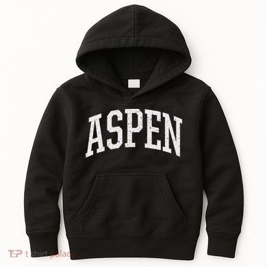 Distressed Aspen , Retro Aspen Kids Hoodie