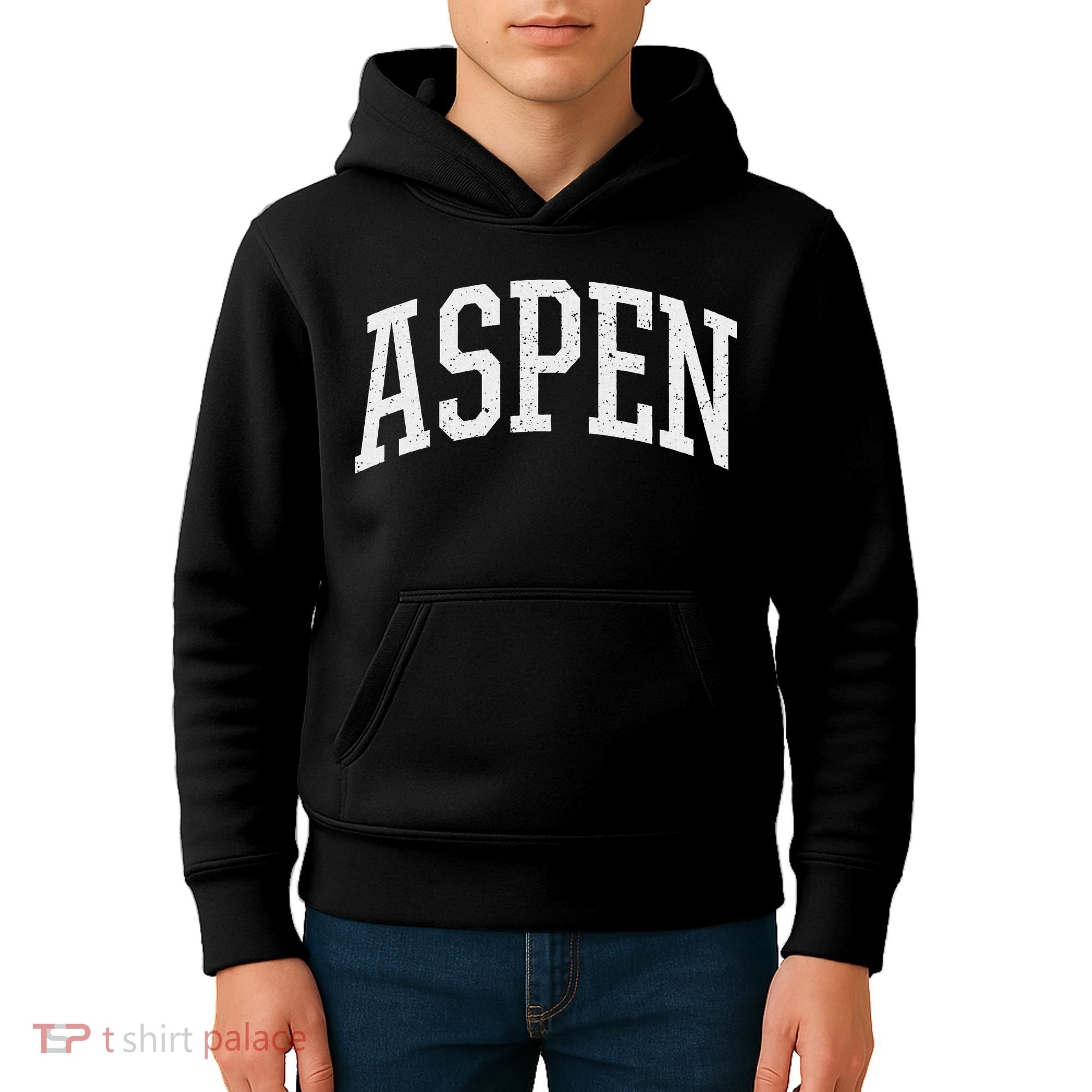 Distressed Aspen , Retro Aspen Kids Hoodie