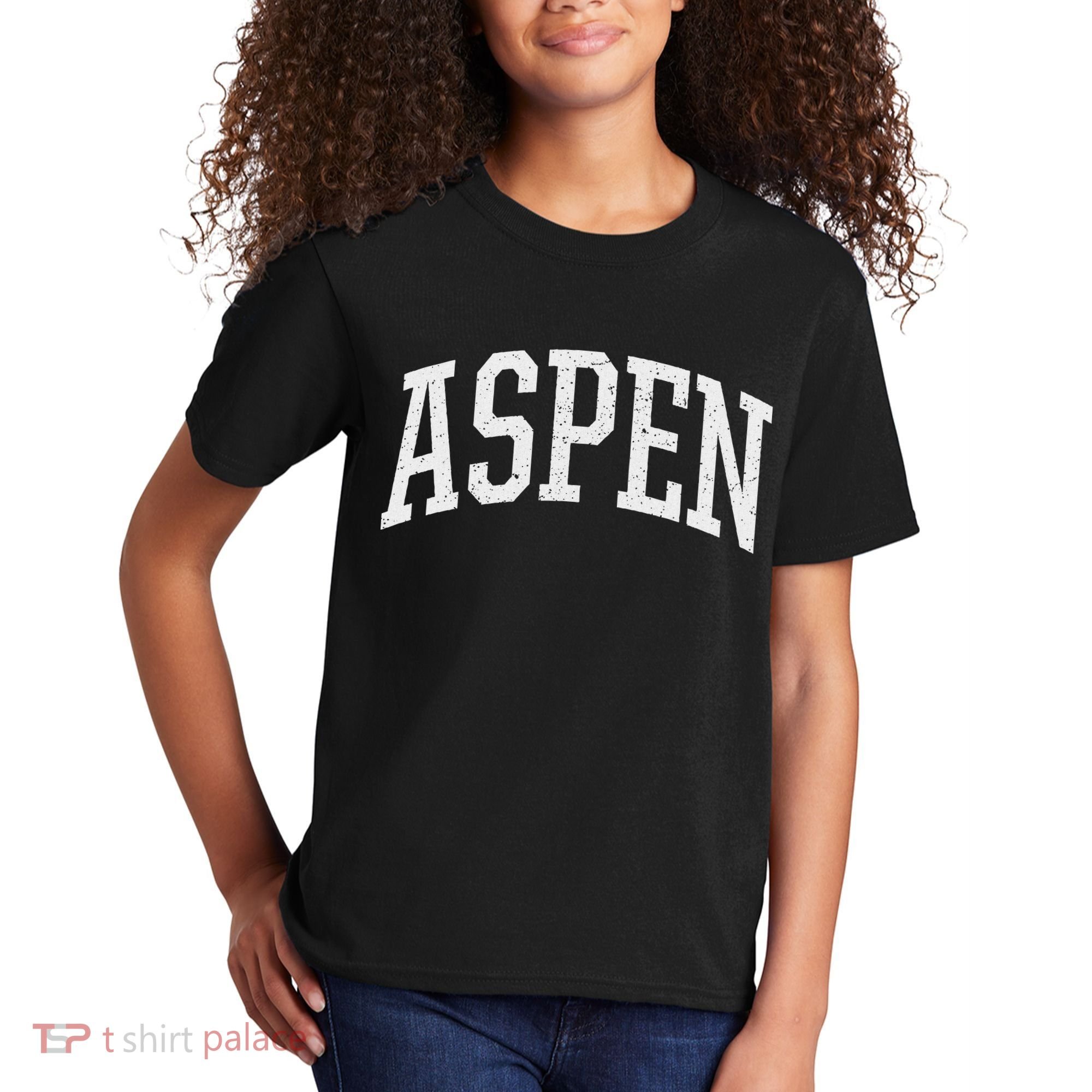 Distressed Aspen , Retro Aspen Kids T-Shirt