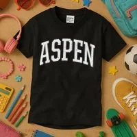 Distressed Aspen , Retro Aspen Kids T-Shirt thumb 3