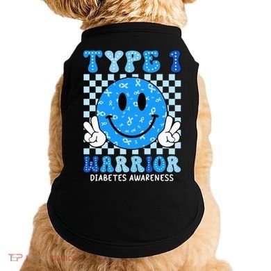 Diabetes Awareness Ribbon T1d Warrior Support Squad Doggie Tank