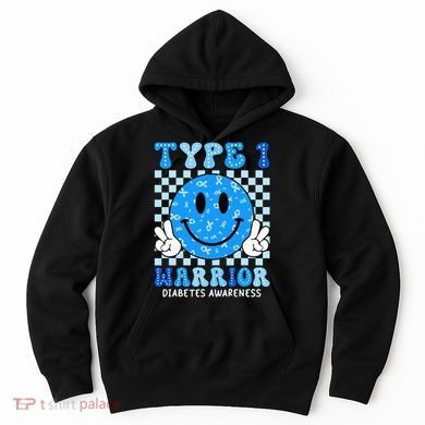 Diabetes Awareness Ribbon T1d Warrior Support Squad Hoodie
