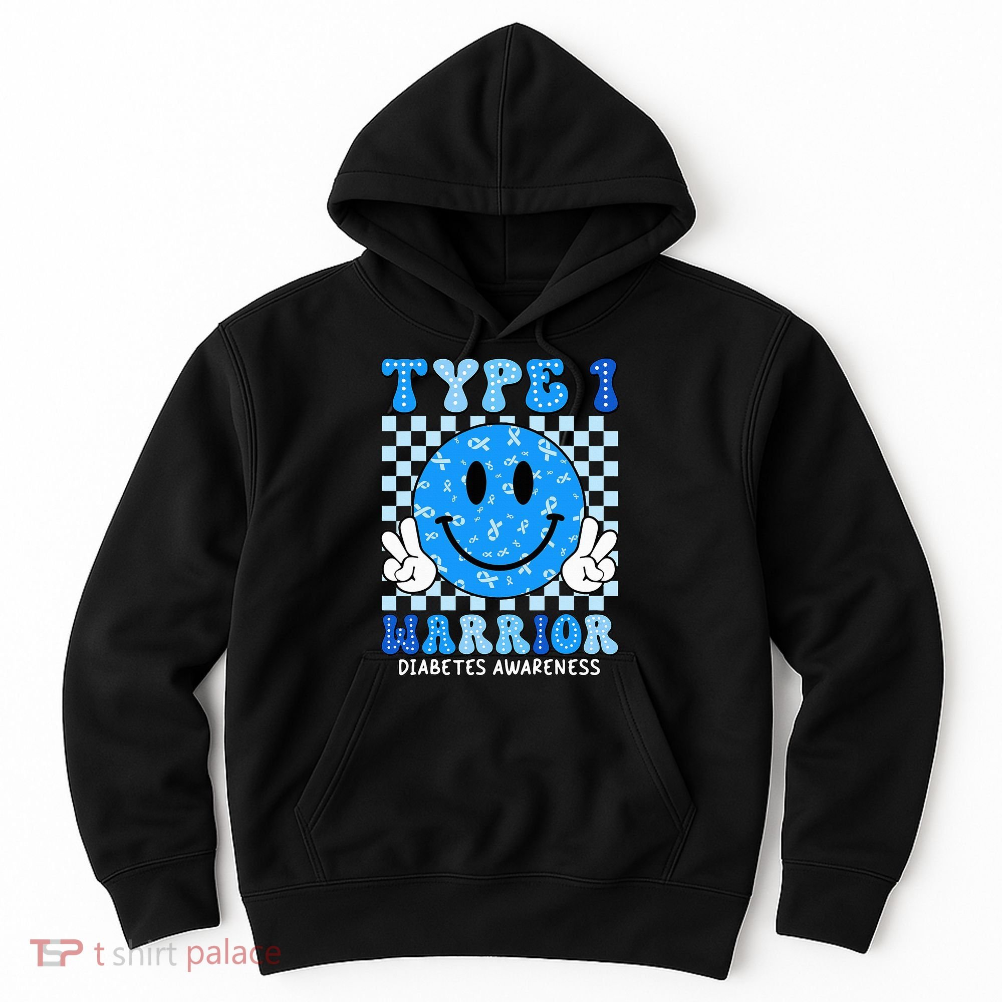 Diabetes Awareness Ribbon T1d Warrior Support Squad Hoodie
