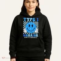 Diabetes Awareness Ribbon T1d Warrior Support Squad Hoodie thumb 5