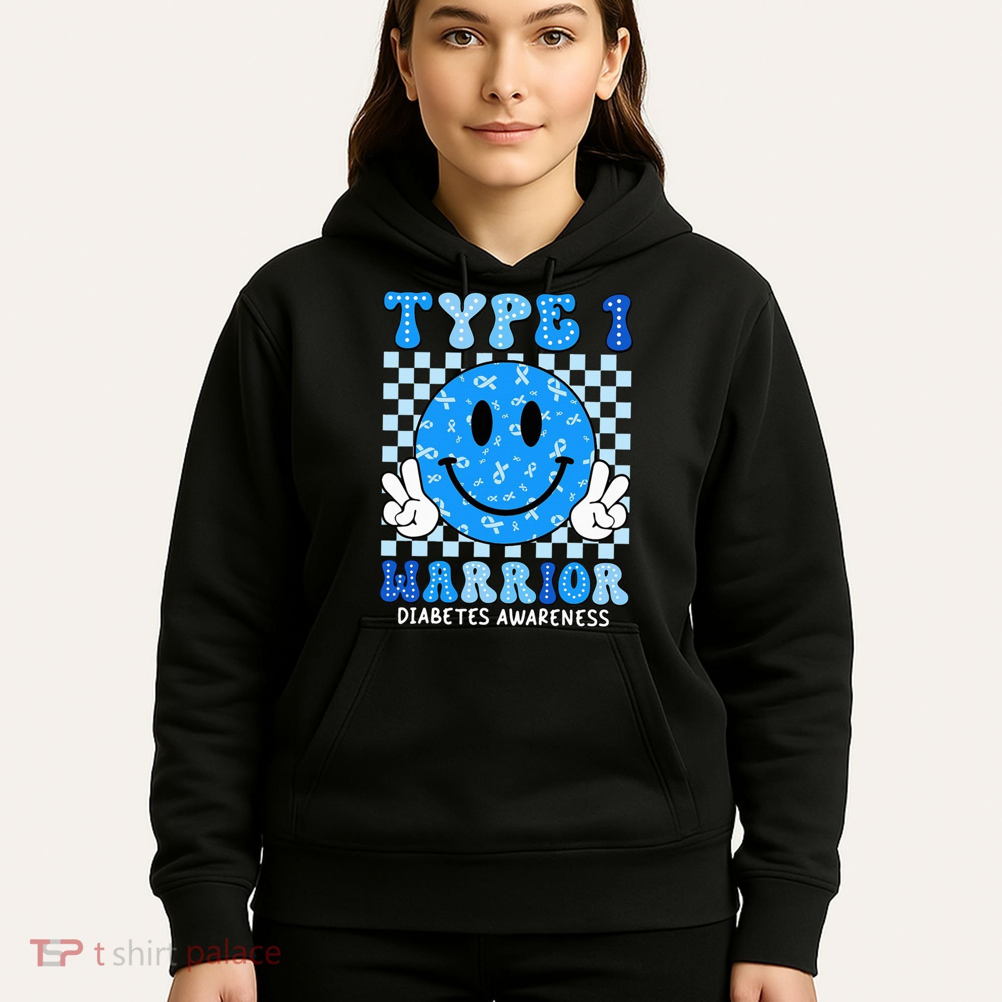 Diabetes Awareness Ribbon T1d Warrior Support Squad Hoodie