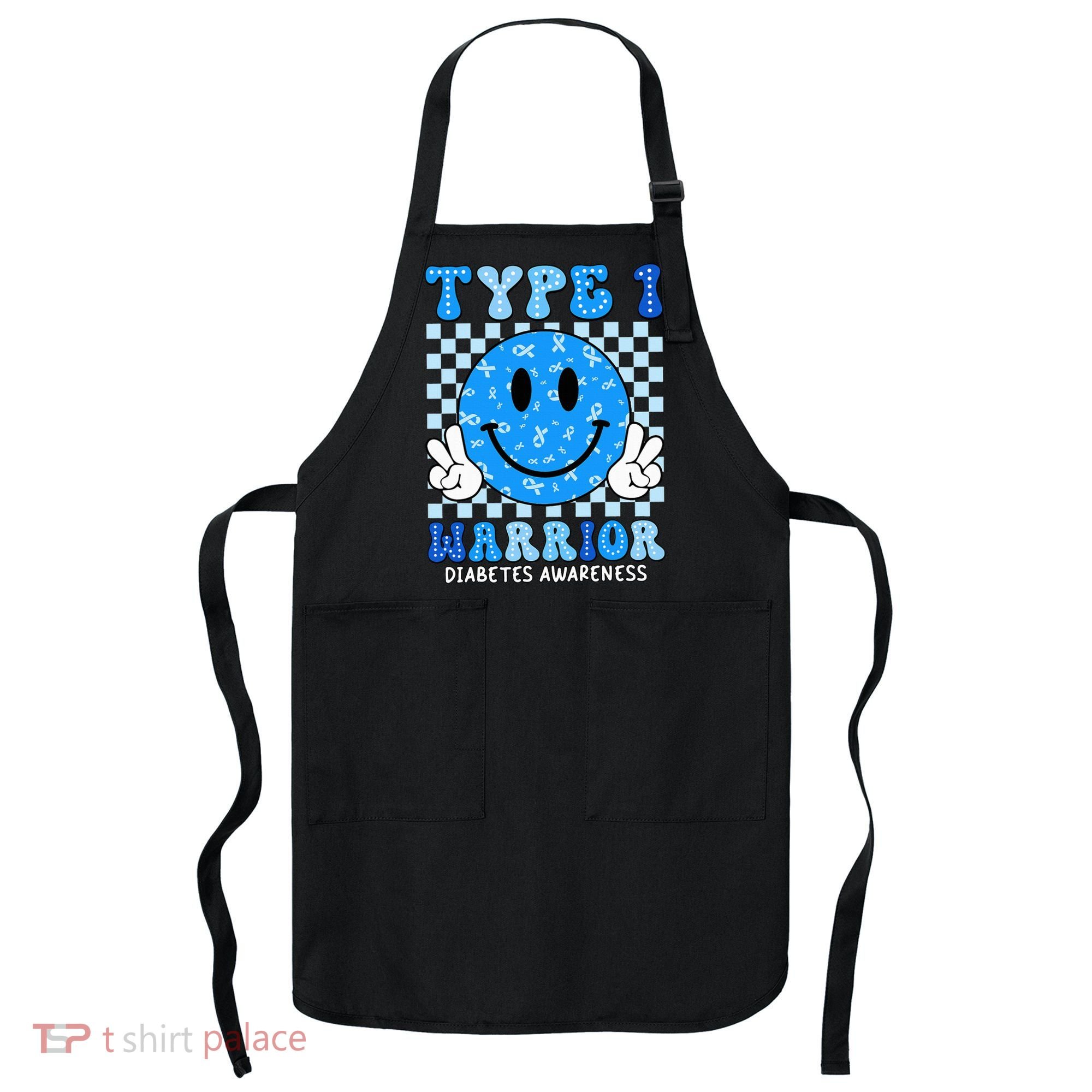 Diabetes Awareness Ribbon T1d Warrior Support Squad Apron