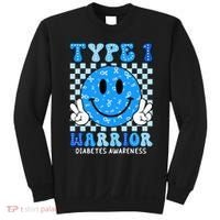 Diabetes Awareness Ribbon T1d Warrior Support Squad Sweatshirt thumb 0