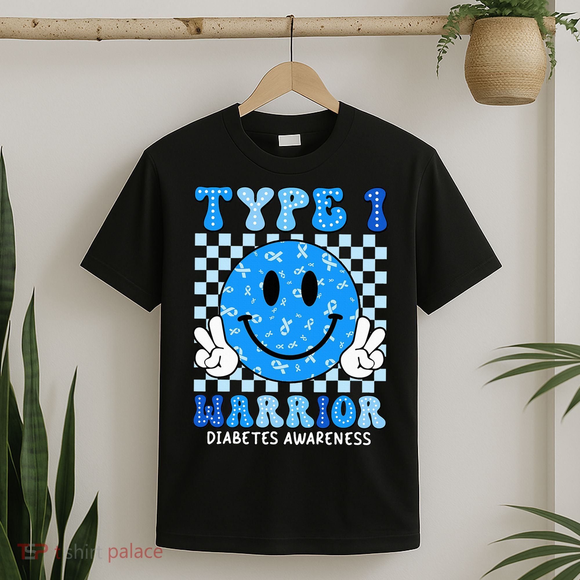 Diabetes Awareness Ribbon T1d Warrior Support Squad T-Shirt