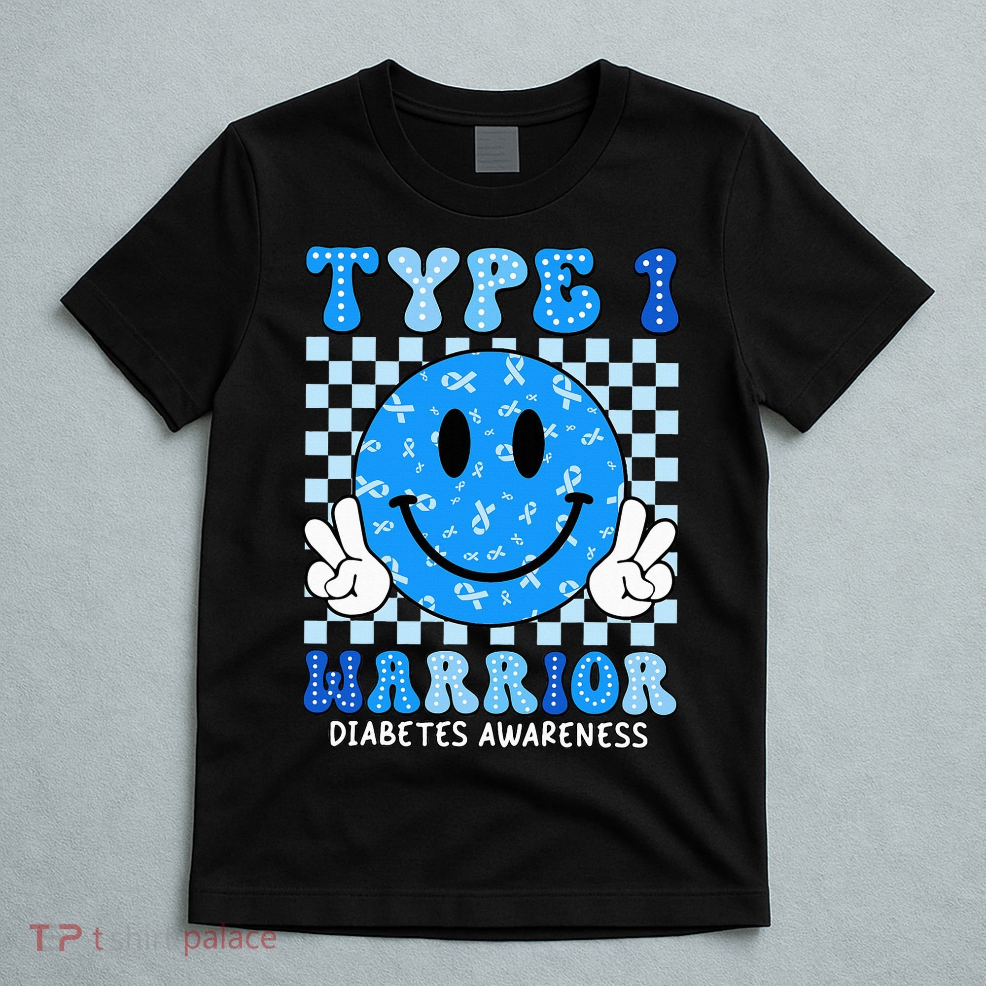 Diabetes Awareness Ribbon T1d Warrior Support Squad T-Shirt