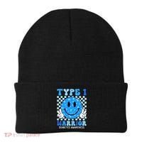 Diabetes Awareness Ribbon T1d Warrior Support Squad Beanie thumb 0