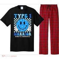 Diabetes Awareness Ribbon T1d Warrior Support Squad Pajama Set thumb 0