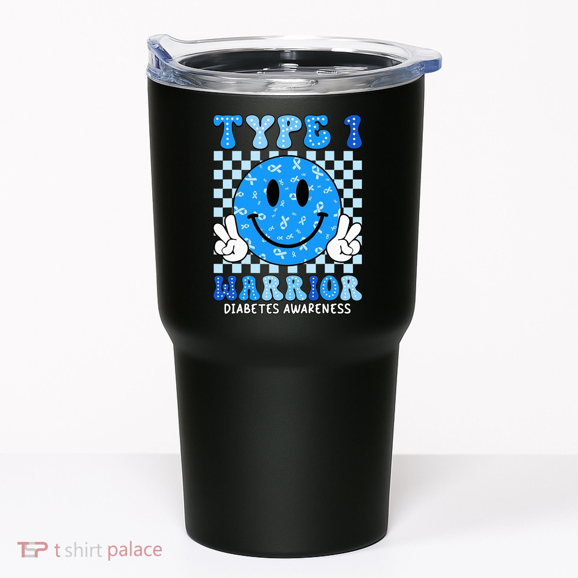 Diabetes Awareness Ribbon T1d Warrior Support Squad Tumbler