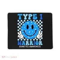 Diabetes Awareness Ribbon T1d Warrior Support Squad Mousepad thumb 0