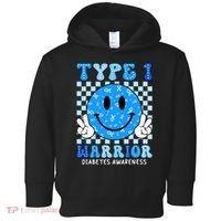 Diabetes Awareness Ribbon T1d Warrior Support Squad Toddler Hoodie thumb 0