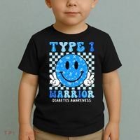 Diabetes Awareness Ribbon T1d Warrior Support Squad Toddler T-Shirt thumb 2