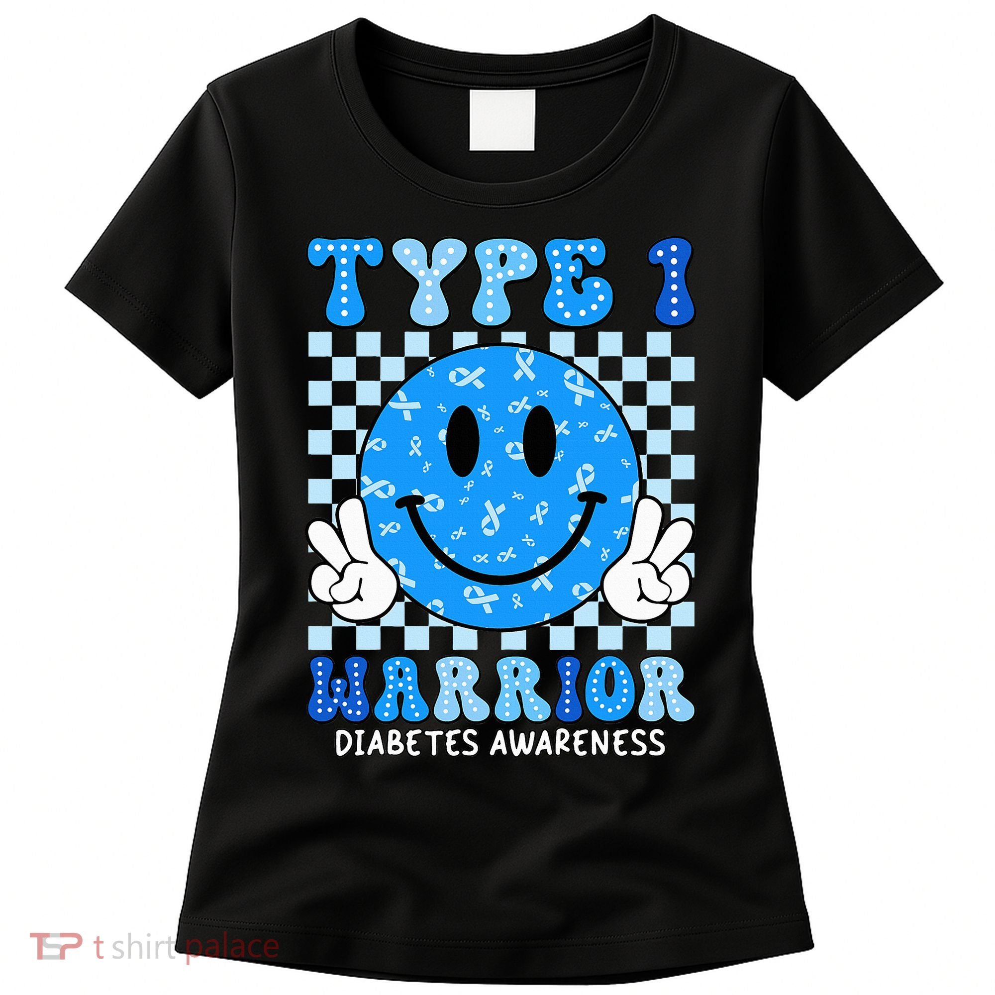 Diabetes Awareness Ribbon T1d Warrior Support Squad Women's T-Shirt