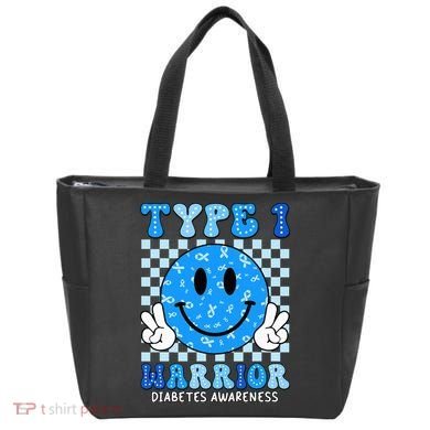 Diabetes Awareness Ribbon T1d Warrior Support Squad Tote Bag