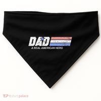 Dad A Real American Hero USA-Made Doggie Bandana thumb 0