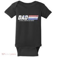 Dad A Real American Hero Baby Bodysuit thumb 0